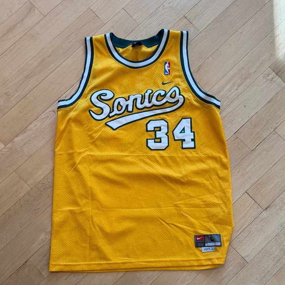 Nike Sonics Yellow and Green Jersey - Ray Allen - Picture 1 of 4
